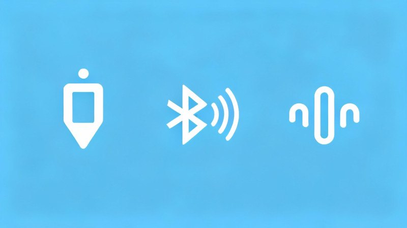 Một infographic đơn giản thể hiện 3 yếu tố: icon pin, icon Bluetooth và icon sóng âm thanh (đại diện cho Codec).